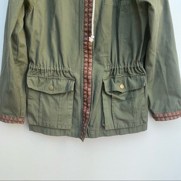 Miss Me Green Hooded Utility Jacket Size S - Picture 8 of 14